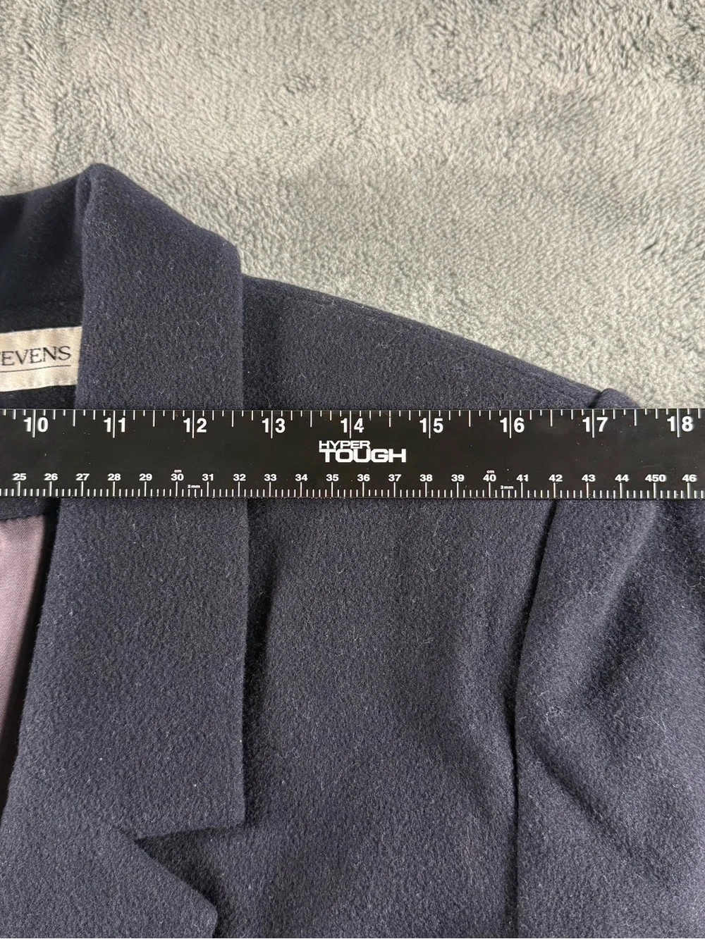 Valerie Stevens Women's Navy Wool Cashmere Blend Blazer Size 4